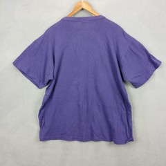 Vintage Russell Athletic T-Shirt Mens Large Purple Mesh Short Sleeve Crew Neck