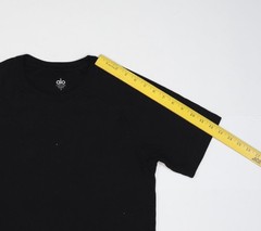 Alo Shirt Mens Small Black Solid Tagless Tri Blend Jersey Crewneck T-Shirt Tee