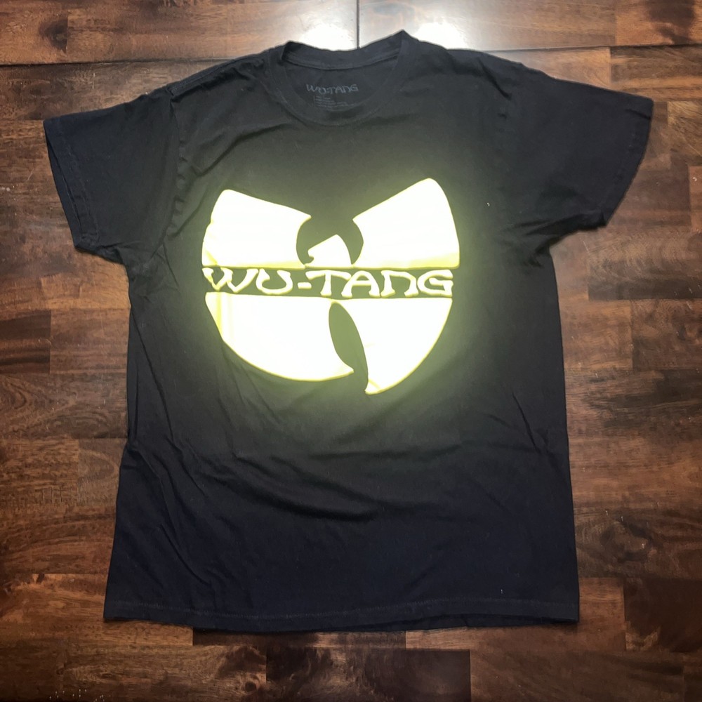 Wu Tang Clan Men’s Tshirt Sz L Black Yellow Logo