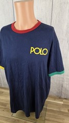 Polo Ralph Lauren Colorblock Ringer T Shirt Large Classic Fit Spellout VTG Style