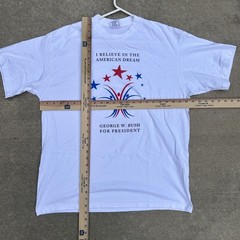 Vintage 00s George W. Bush campaign promotional white cotton tee