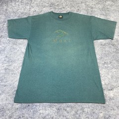 Vintage H.L. Miller Gold Maui Dolphins Green XL Graphic Single Stitch Tee Shirt
