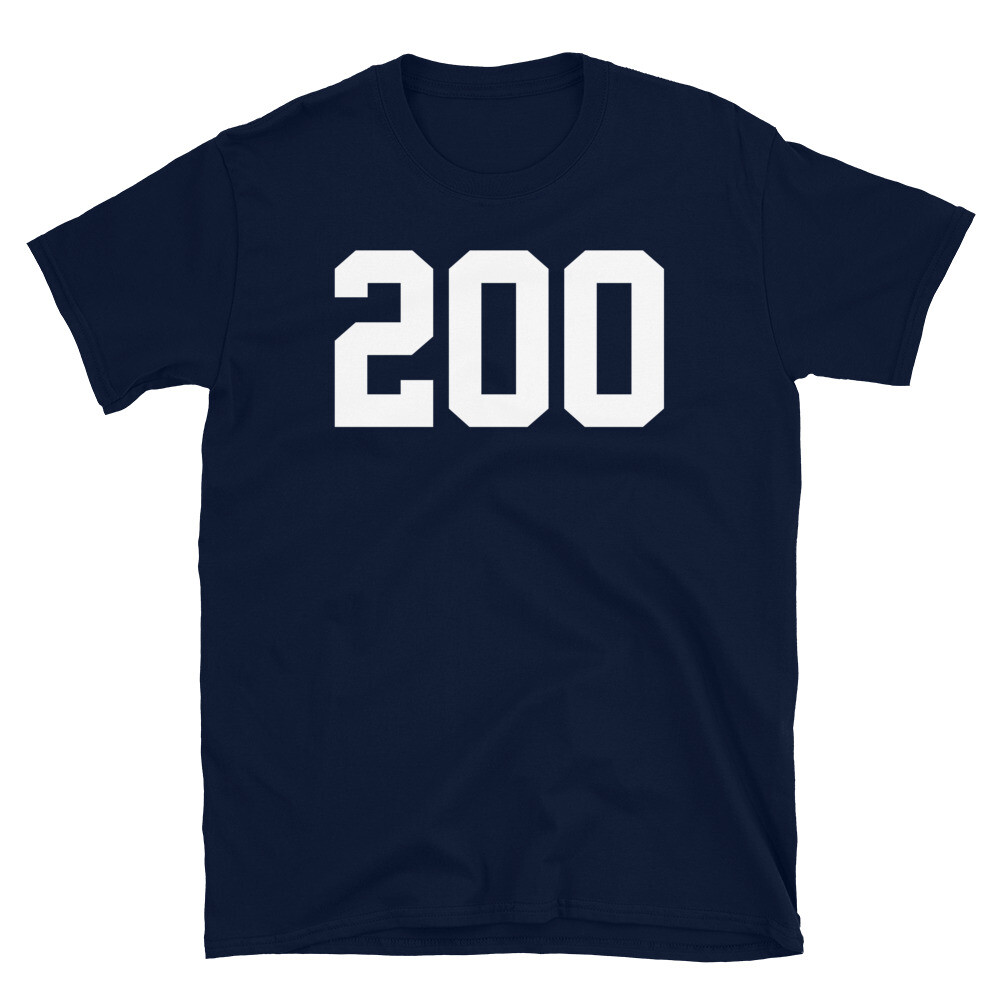 College Football Number 200 Walk-On Quarterback Short-Sleeve Unisex T-Shirt