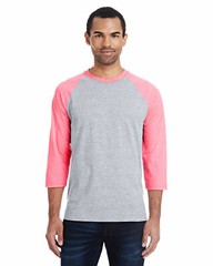 42BA Hanes Men’s 4.5 oz, 60/40 Ringspun Cotton/Polyester X-Temp Baseball T-Shirt