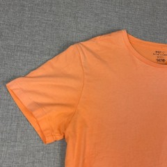 Polo Ralph Lauren Shirt Mens L Orange Crewneck Tagless Logo Tee Cotton Jersey