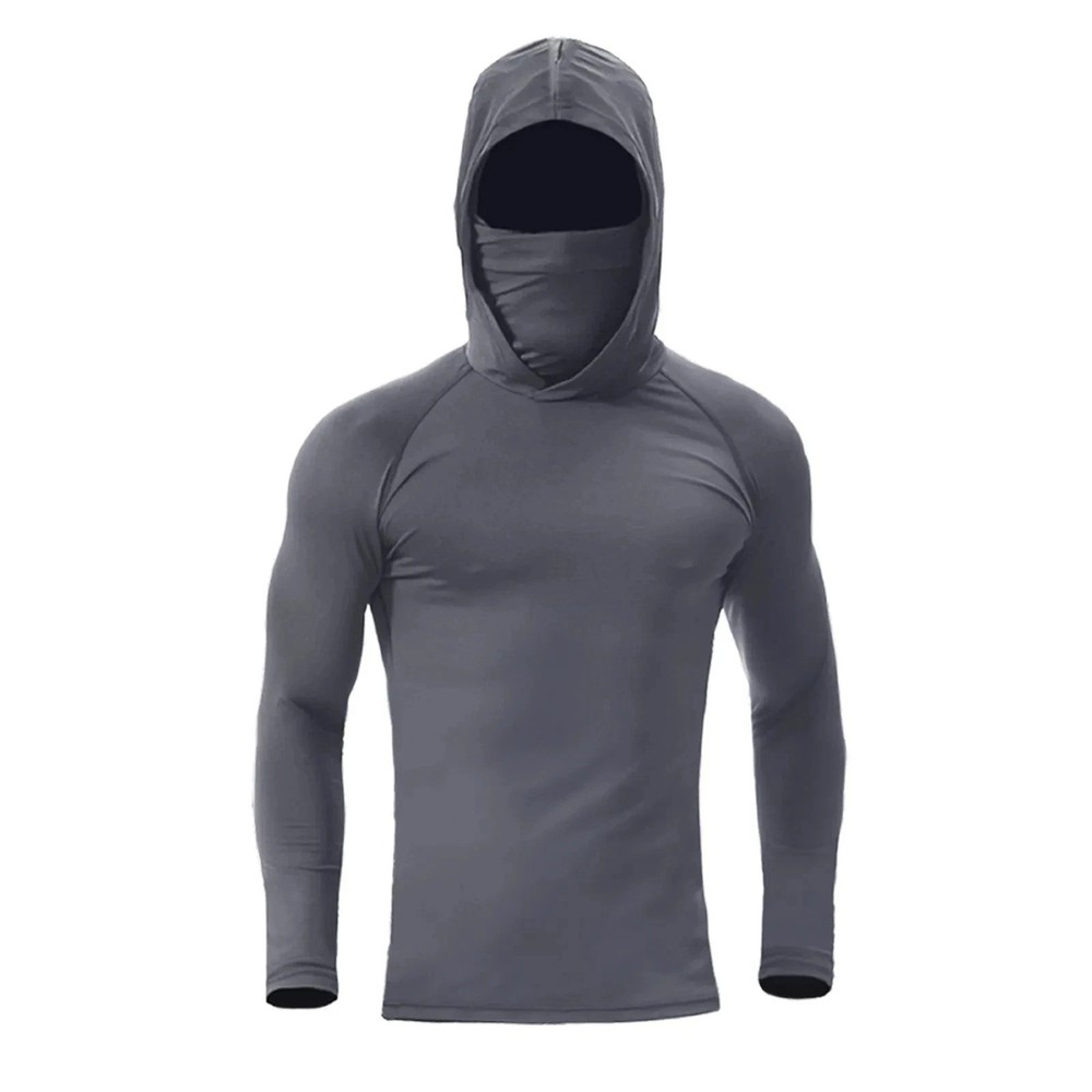 Performance Hoodie Long Sleeve T-Shirts, UPF 50+ Sun Protection Hooded Unisex