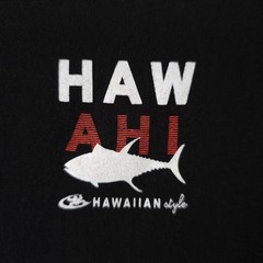 HawAhi Poke T Shirt Mens Size Large Black Hawaiian Style Travel Destination Tee