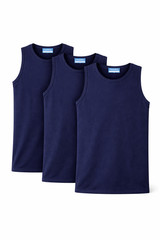 Fabrik Pure Cotton Long Length Muscle Vest For Men 3 Pack In 3 Colours, 2XL-8XL