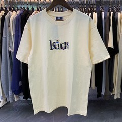 KITH Begonia Floral Logo Tee Cotton Couple Short Sleeve T-Shirt