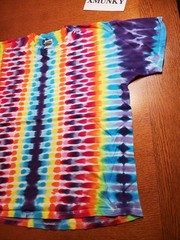 Vintage 2000s Fruit Of The Loom Blank Tie Dye T Shirt XL Rainbow Hippie y2k 90s