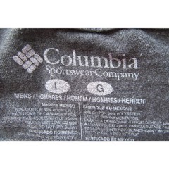 Columbia Dark Gray Men’s Logo Short Sleeve Tee Shirt Large