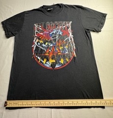 Fly Society Comfort Colors Graphic Tee Shirt Mens Medium M Black Fighter Jet