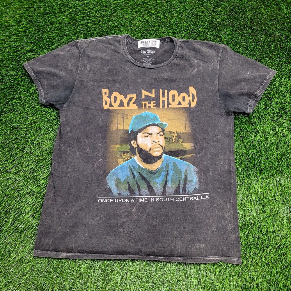 Boyz-n-the-Hood Shirt Medium 21×26 90s Faded Black Tee John-Singleton Film