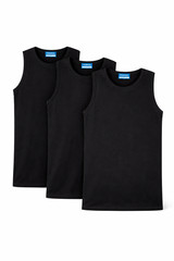 Fabrik Pure Cotton Long Length Muscle Vest For Men 3 Pack In 3 Colours, 2XL-8XL
