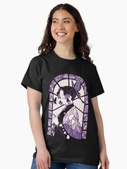 Anime Shinobu Insect Breathing Stained Glass Cute Demon Slayer Basic T Shirt