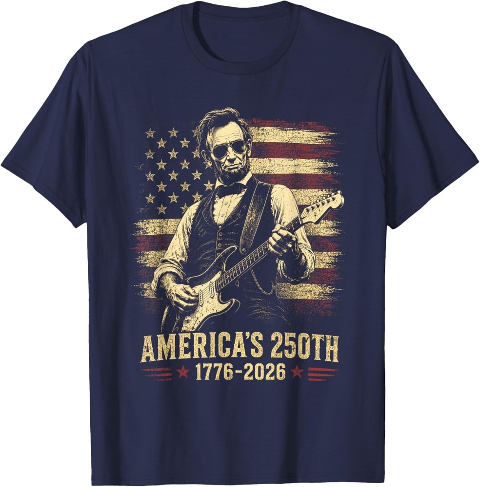 Abraham Lincoln 250 Years 250th Anniversary USA 4th of July T-Shirt