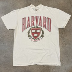 Vintage 90s Harvard University Crest Tee Shirt Fits Large Galt Sand White 1990s