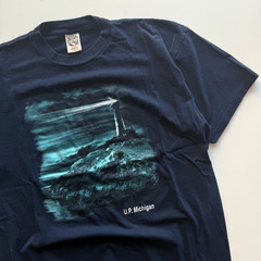 Vintage 1990s Lighthouse Tee Size XL | Michican, Nature, Ocean, Beach, Y2K, 90s