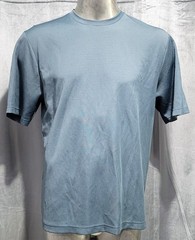 Claiborne Men’s Ribbed Short Sleeve Crew Neck Pull-Over Shirt ~ Teal ~ Large