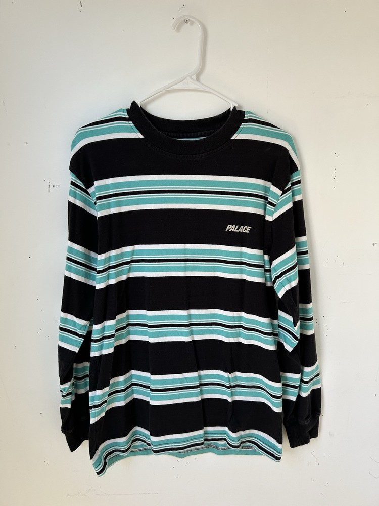 PALACE WINTER 2022 STONER STRIPE LONGSLEEVE TOP BLACK