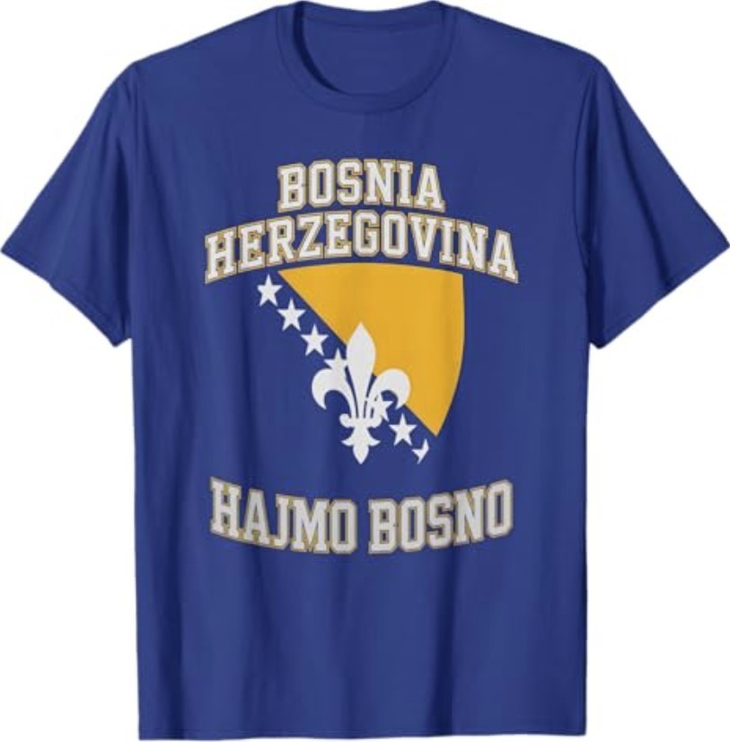 Proud Bosnia Dragon HAJMO BOSNO Country Favorite Cheer Game T-Shirt