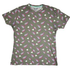 Straight Faded Mens T Shirt Sz L Gray Pineapple Graphic All Over Short Sleeve