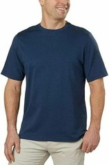 Kirkland Signature Men’s L Blue Pima Cotton Crewneck T-Shirt i1868