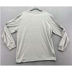Cremieux Loungewear Shirt Mens Large Gray Long Sleeve Tee Crewneck V-Stitch NWT