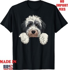 Cute Bernedoodle Peeking Doodle Puppy Dog Lover Men Women T-Shirt,Adult Kid Tees