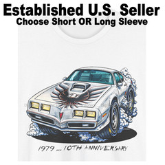 DigiRods Pontiac Trans Am 1979 10th Anniversary Model Cartoon Car T Shirt