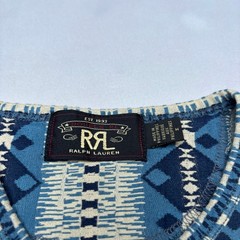 RRL Double RL Ralph Lauren Jacquard Knit Jersey Henley Shirt Men’s M Western