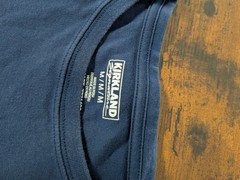 Kirkland Signature Pima Cotton Tee T Shirt Blue Medium Peru Made