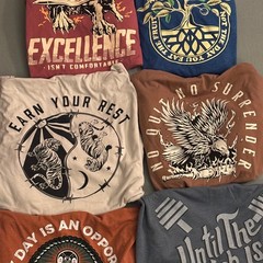 Lot of 8 The Lift Box Mens T-Shirt Pack Size 2XL Var. Images Weightlifting Gym