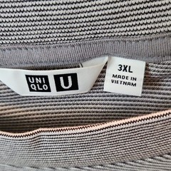 Uniqlo AIRism Men’s Cotton Blend Knit Striped Crew Neck T-Shirt Gray 3XL