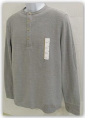 Long Sleeve Textured 4 Button HENLEY Shirts Goodfellow Purple/Blue/Heather Gray