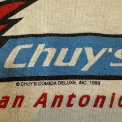 Augusta Sportswear Men’s L White Black Chuy’s San Antonio Raglan T-Shirt Vtg 90s