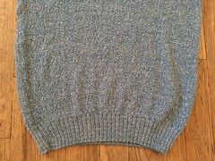 VTG 60s Ban Lon Textured Mod Shirt by Sears, Heathered Blue, Small, Atomic Age
