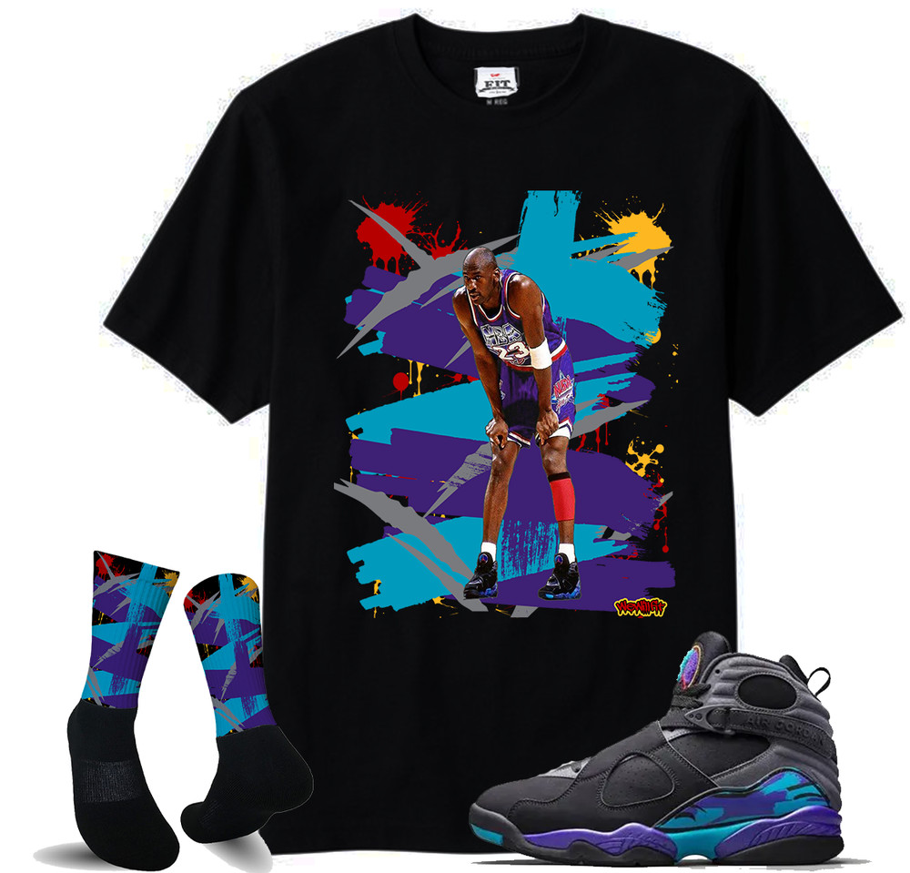 We Will Fit shirt to match Jordan 8 Aqua Bright Concord Purple