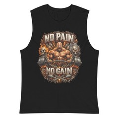 No Pain No Gain Gym T-Shirt | Bodybuilding Fitness Tee | Muscle Shirt