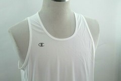 Champion White Tank Top Singlet Running Workout Mens Activewear Size Large