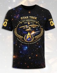 Star Trek 60th Anniversary Shirt 1966-2026 All Over Print Galaxy T-Shirt 2Sided