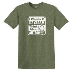 I wonder if Ice Cream thinks about me too – Adult Unisex Soft T-shirt