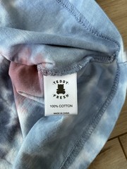 Teddy Fresh Tie Dye Long Sleeve Tee Graphic Logo Streetwear Skater L Cotton