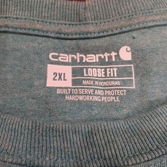 Carharett Work Wear Loose Fit Brand Logo T-shirt Men’s 2XL Blue