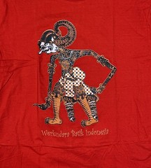 Werkudara Batik Indonesia Fashion Art Dancing Puppet T-shirt Size XL Red Import