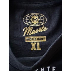 Hasta Muerte Hustle Daily Outwork Everyone Graphic Tee Black XL Dove Rose Moon