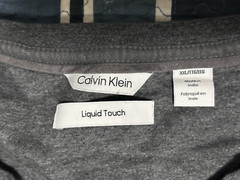 Lot of 2, XXL Men’s Tees-Soft Calvin Klein Gray, & White w/Gray Adidas Graphic