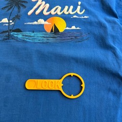 VTG Maui Single Stitch T-Shirt Men’s XL (Fits L) Blue Hawaii Sof Tee USA