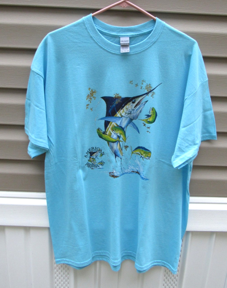 American Fisherman short sleeve blue T shirt – XL