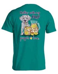 New PUPPIE LOVE CHILLIN WITH MY PUP T SHIRT